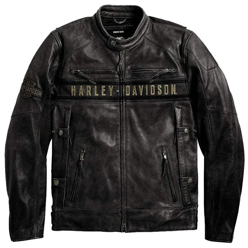 Harley Davidson Jacket Motorcycle Vintage Jacket Black Leather Jacket ...